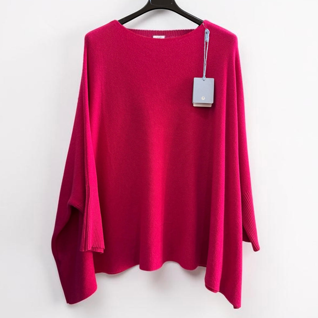 Ribbed sleeve swing jumper one size for 12-22