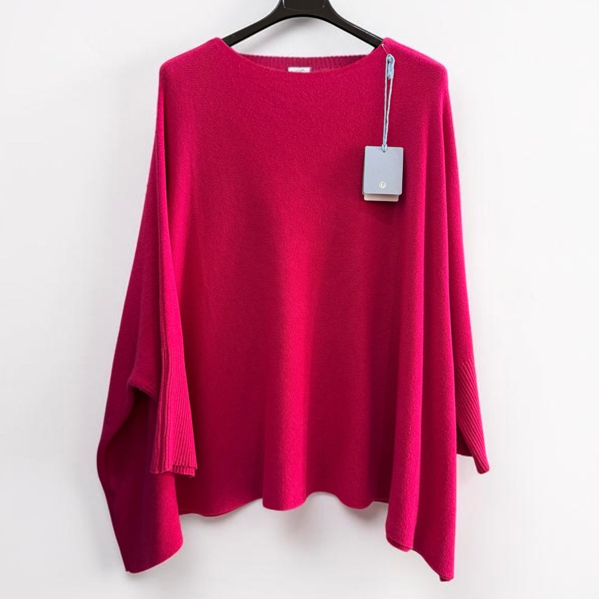 Ribbed sleeve swing jumper one size for 12-22