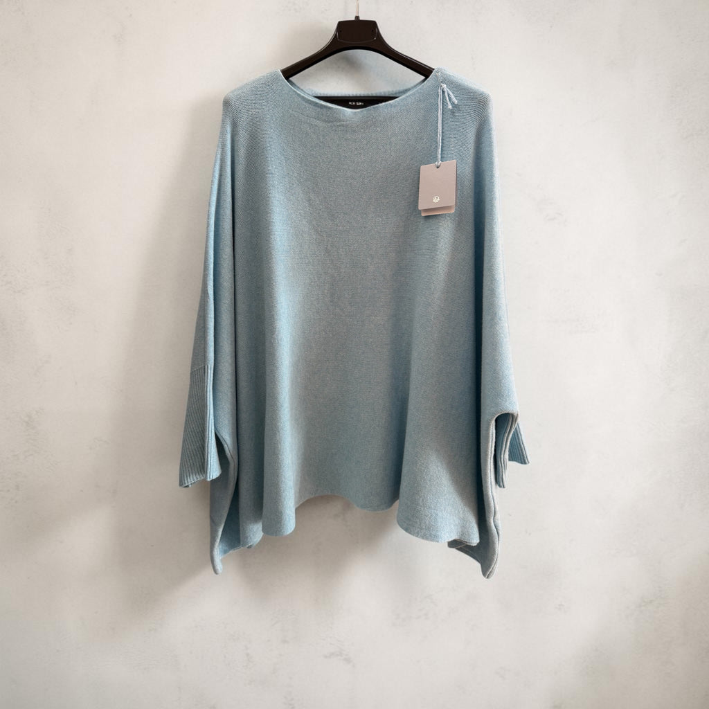Ribbed sleeve swing jumper one size for 12-22