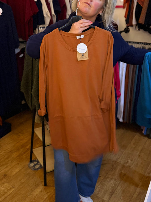 Zip detail tunic top