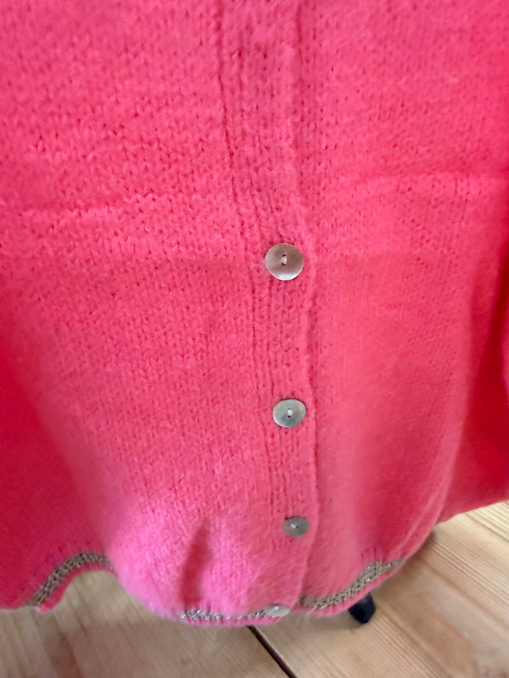 Short sleeve glitter detail cardigan