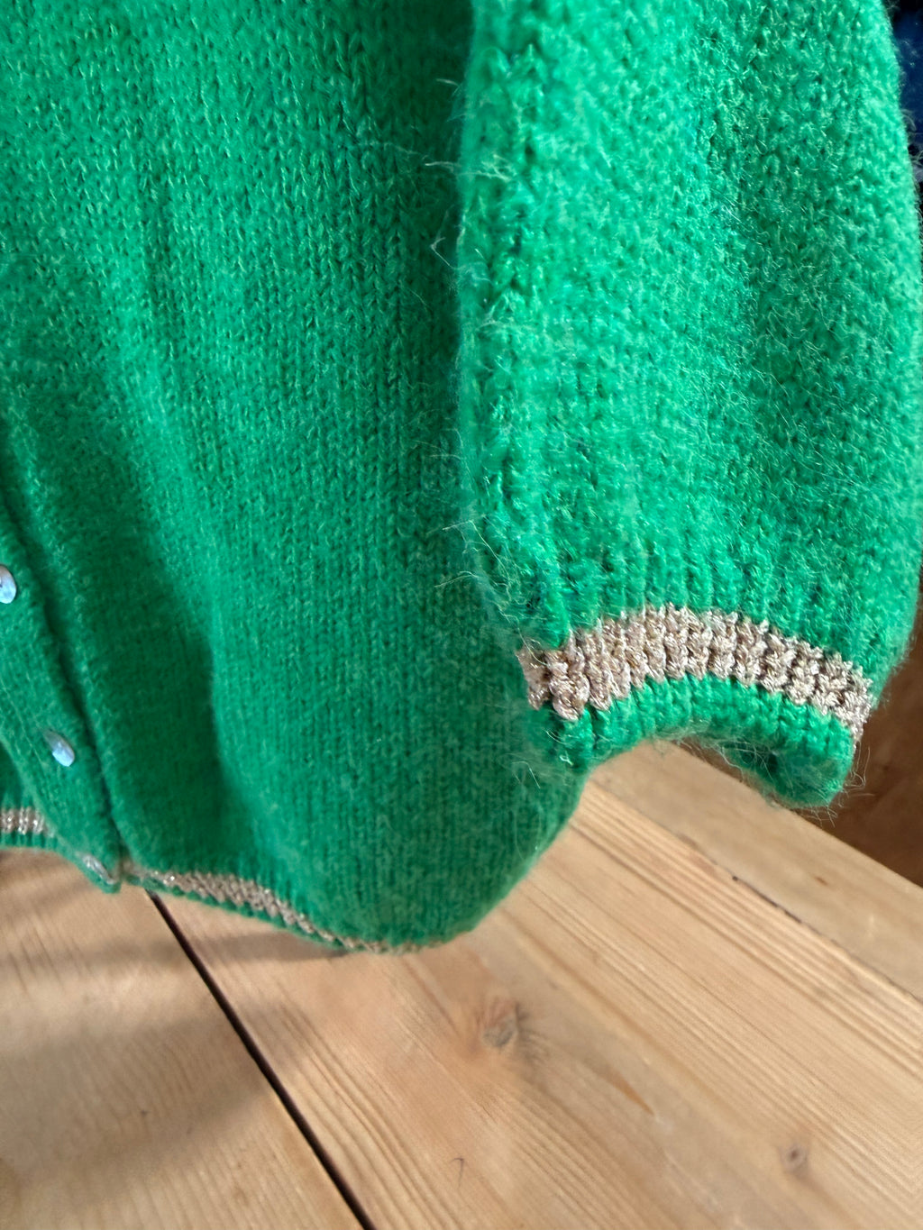 Short sleeve glitter detail cardigan