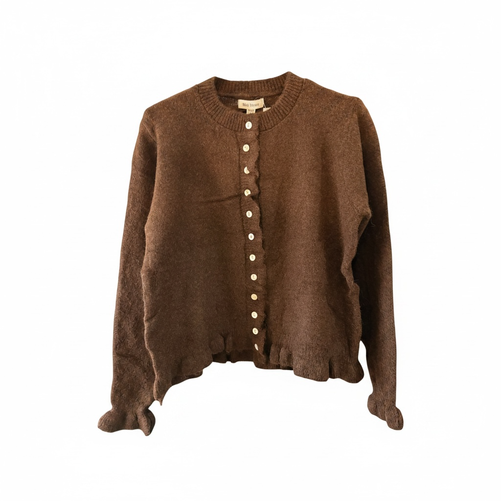 Ruffle trim cardi