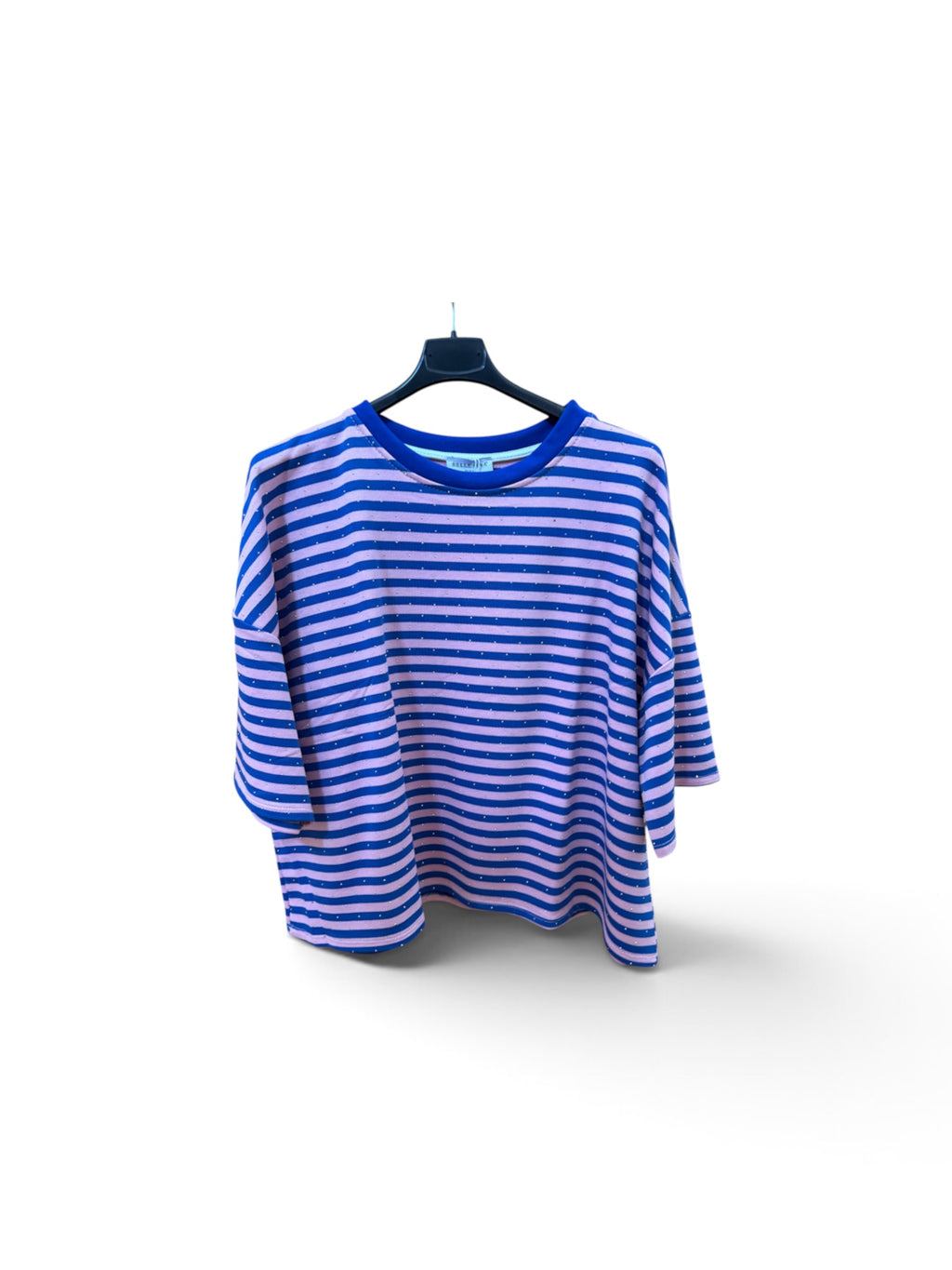Diamante stripe boxy T-shirt