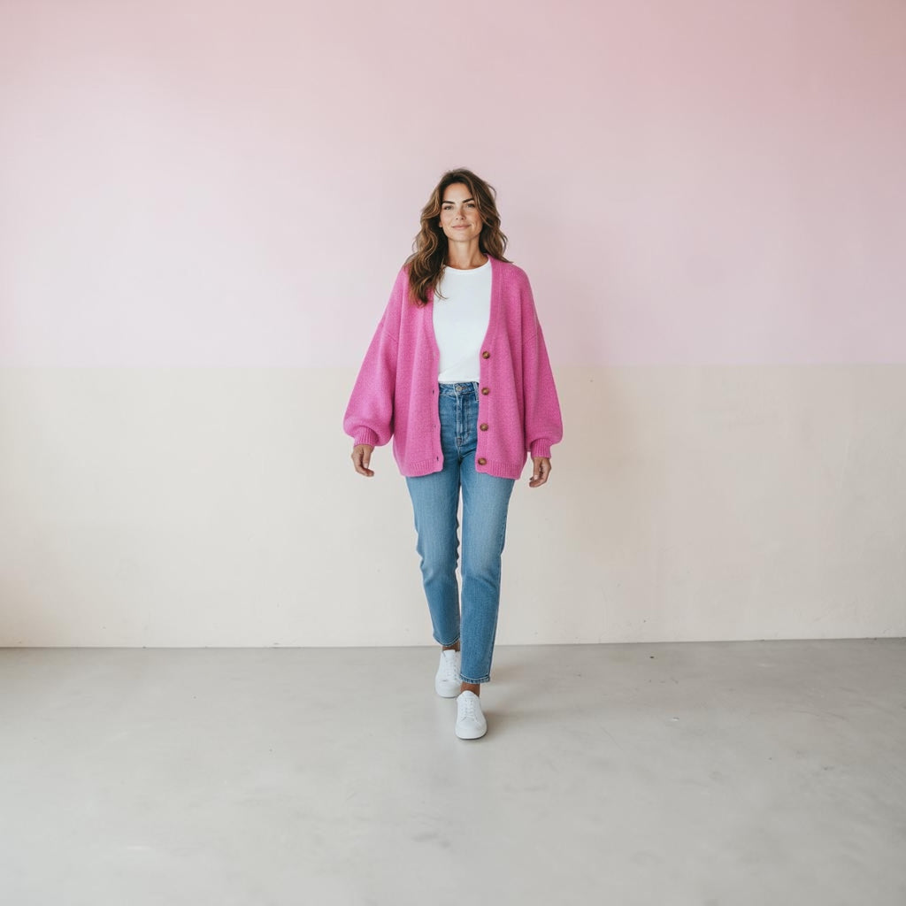 Buttoned Cardigan - mohair