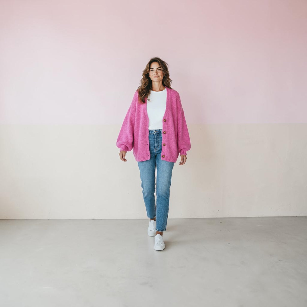 Buttoned Cardigan - mohair