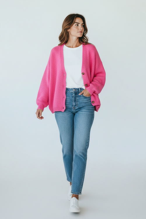 Buttoned Cardigan - mohair