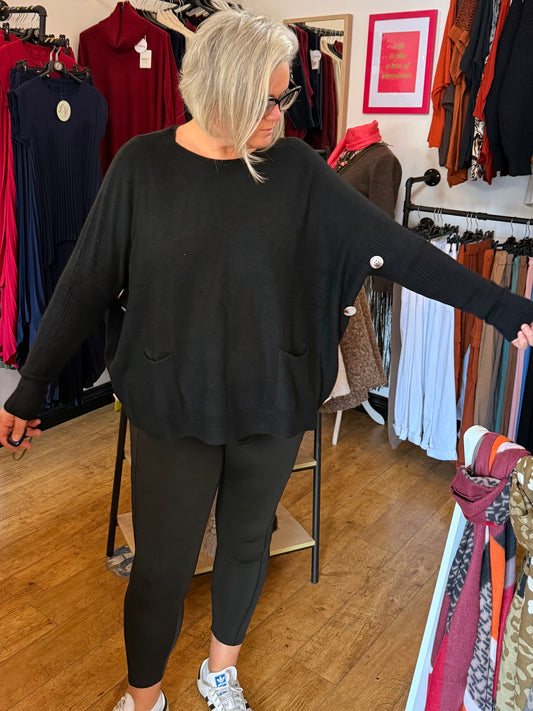 Italian soft knit slash neck jumper