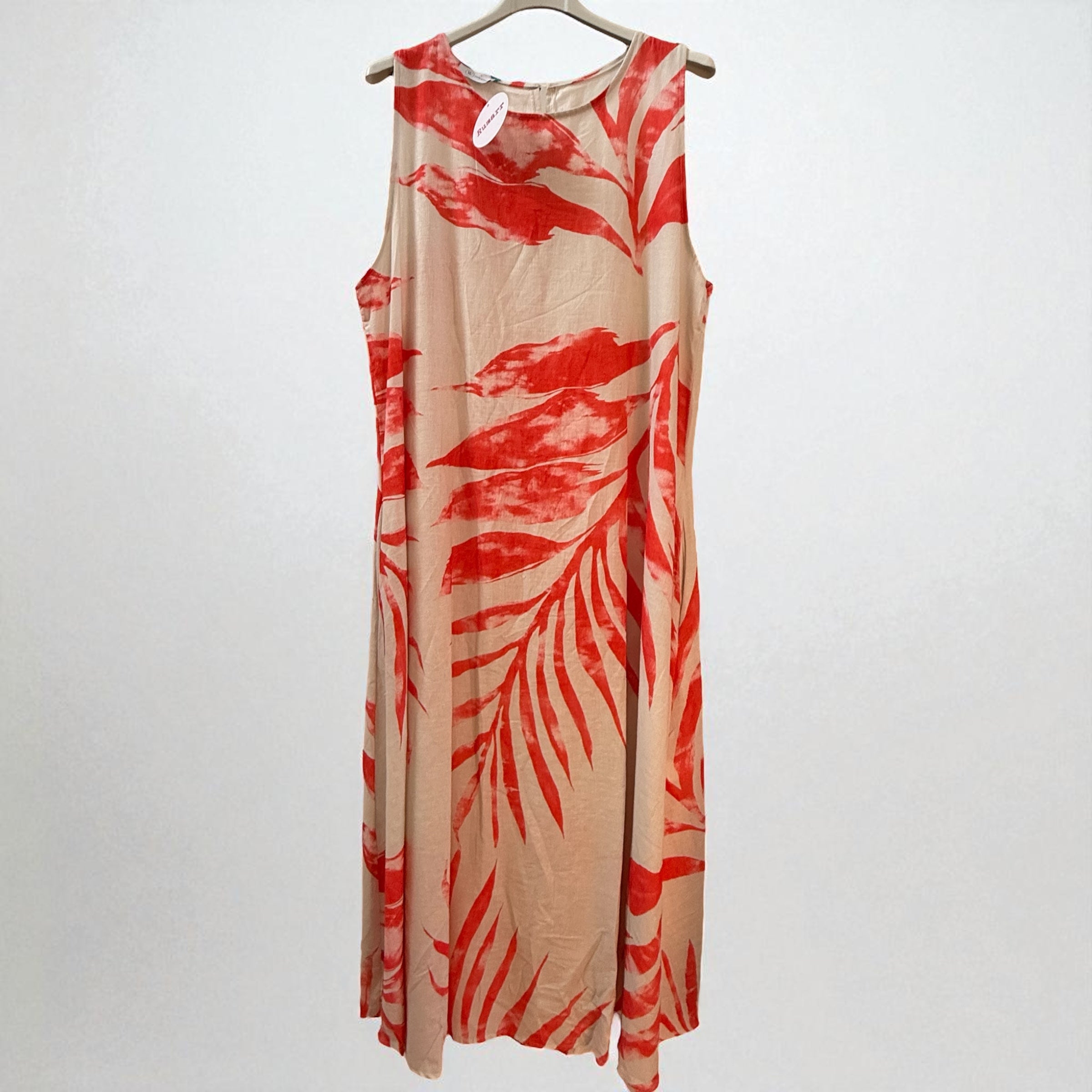 Midaxi linen dress (with pockets!) one size fits 10-16/18