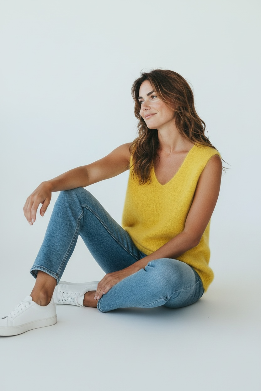 Mohair sleeveless top