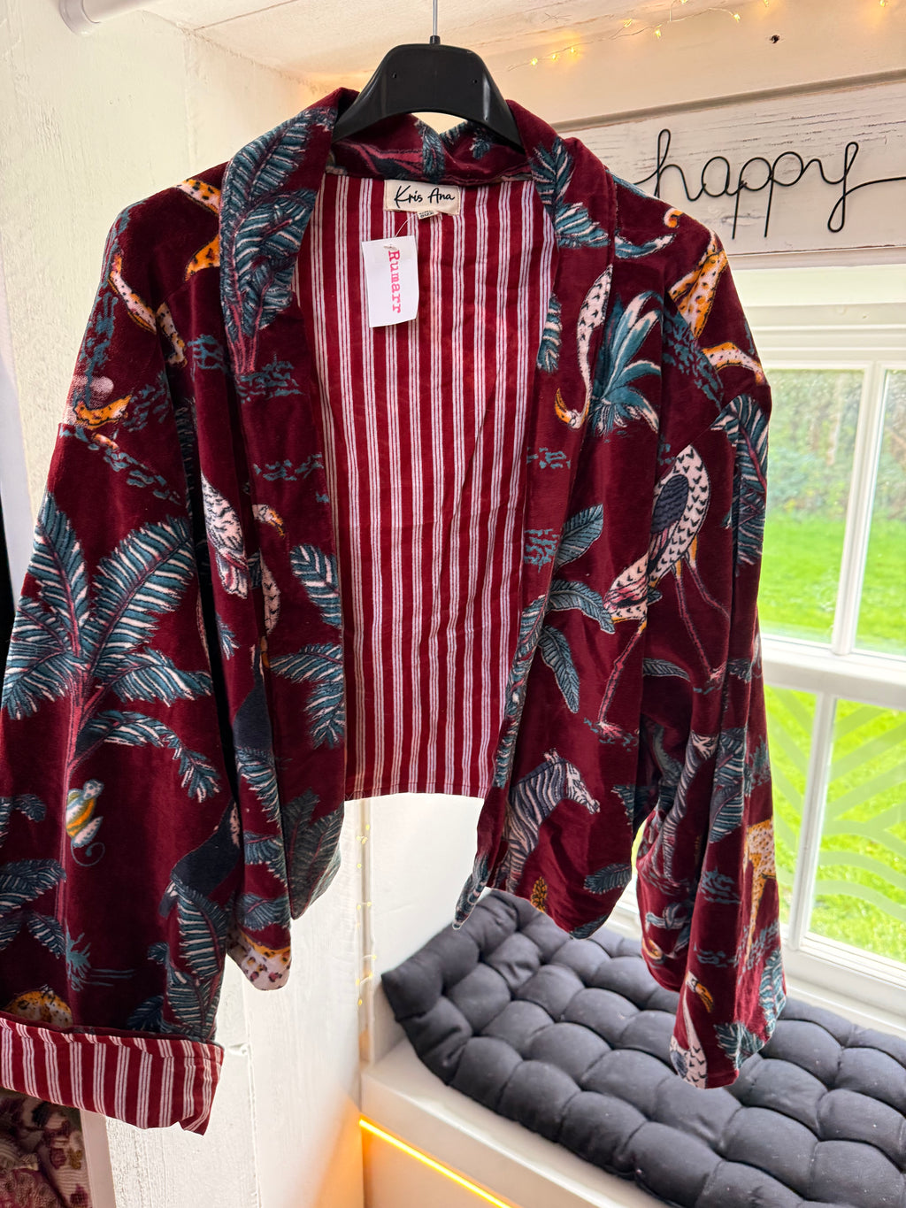 Cropped velvet jacket - one size fits 10-20