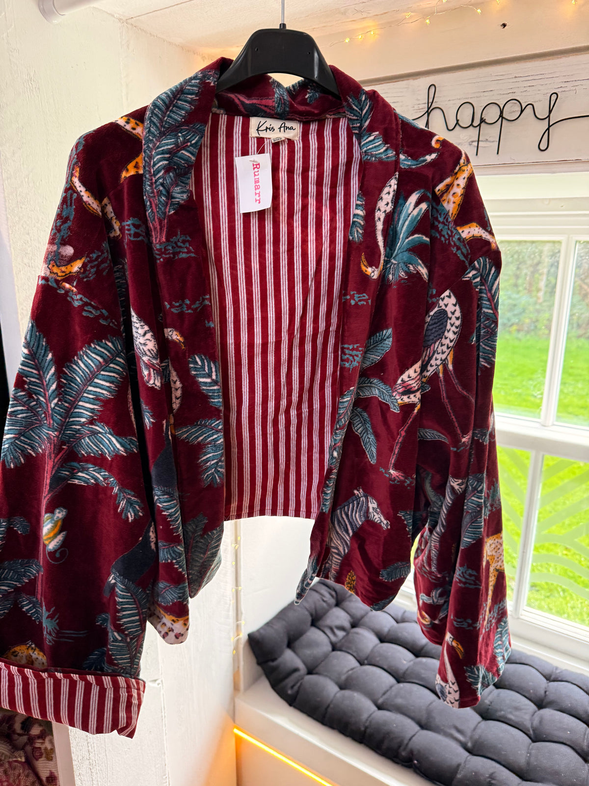 Cropped velvet jacket - one size fits 10-20