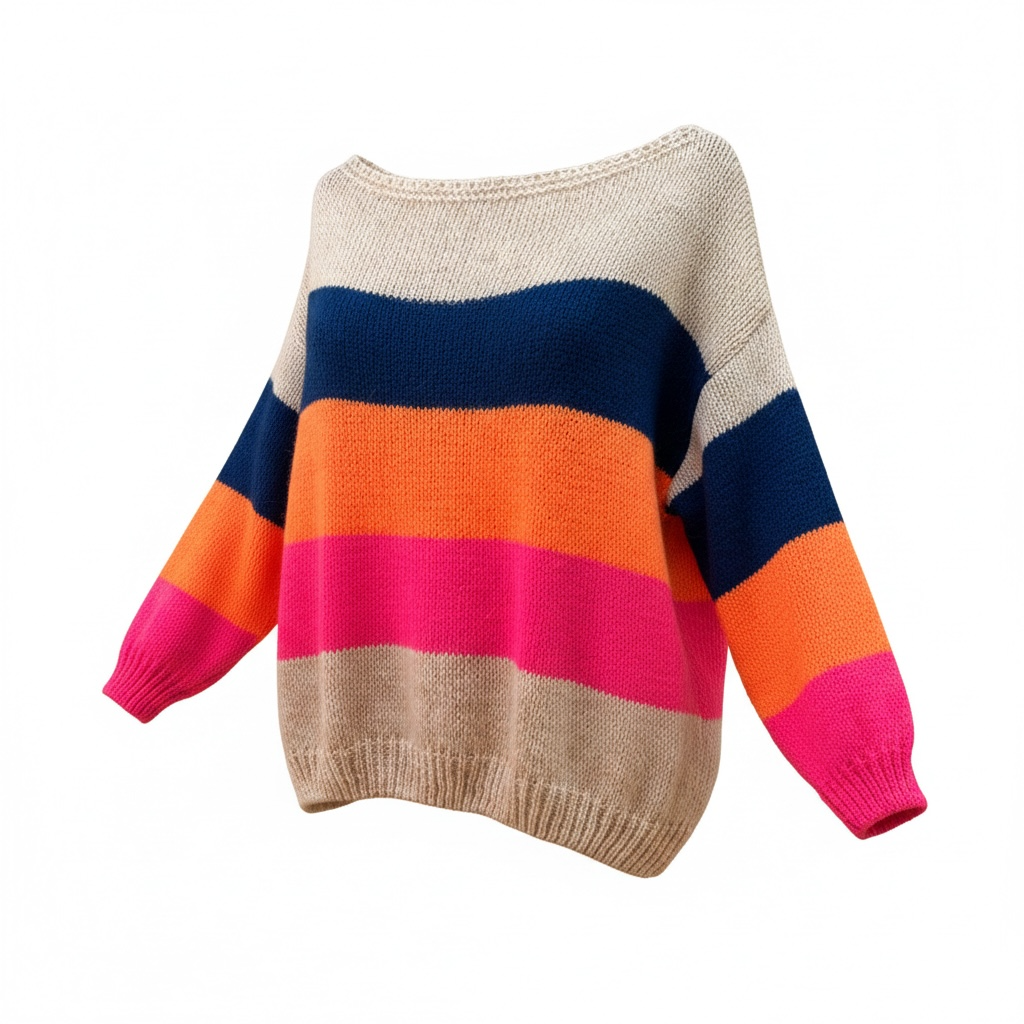 Boxy Bold stripe Jumper - One Size (fits 8-16)
